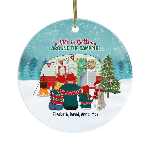 Personalized Ornament, Christmas Is Better Around The Campfire, Christmas Gift For Camping Lovers, Family