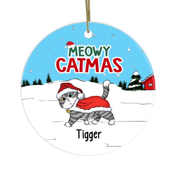 Personalized Ornament - Meowy Catmas Custom Gift, Christmas Gift For Cat Lovers