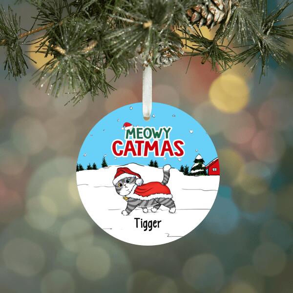Personalized Ornament - Meowy Catmas Custom Gift, Christmas Gift For Cat Lovers