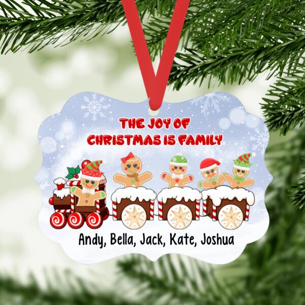Personalized Metal Ornament, The Joy Of Christmas Is Family, Gingerbread Cookies Family, Christmas Family Gift