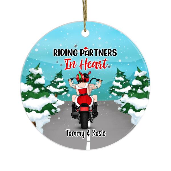 Personalized Ornament, Christmas Motorcycle Couple, Christmas Gift For Motorcycle Lovers