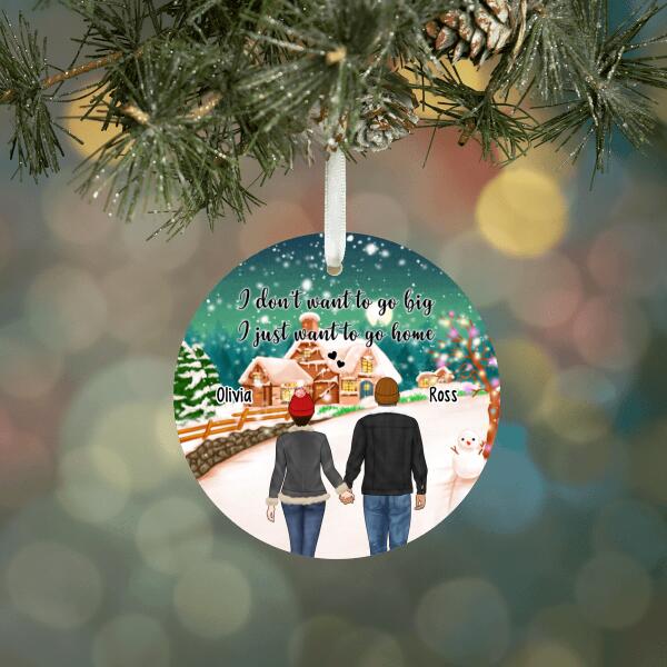 Personalized Ornament, Standing Couple and Family, Christmas Gift For Couples