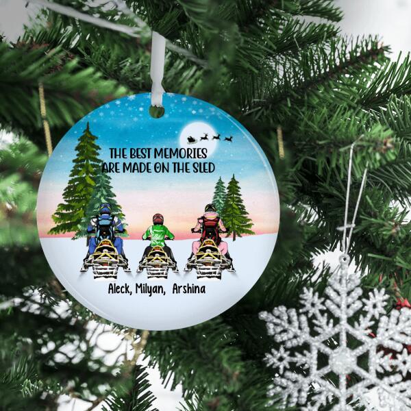 Personalized Ornament, Snowmobiling Family, Gifts for Family And Snowmobilers
