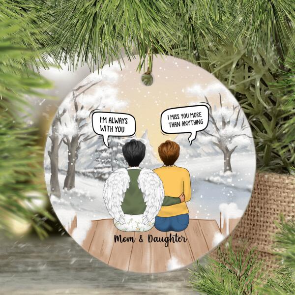 Daughter and Mom Conversation - Personalized Gifts Custom Memorial Ornament for Family, for Mom, Memorial Gifts