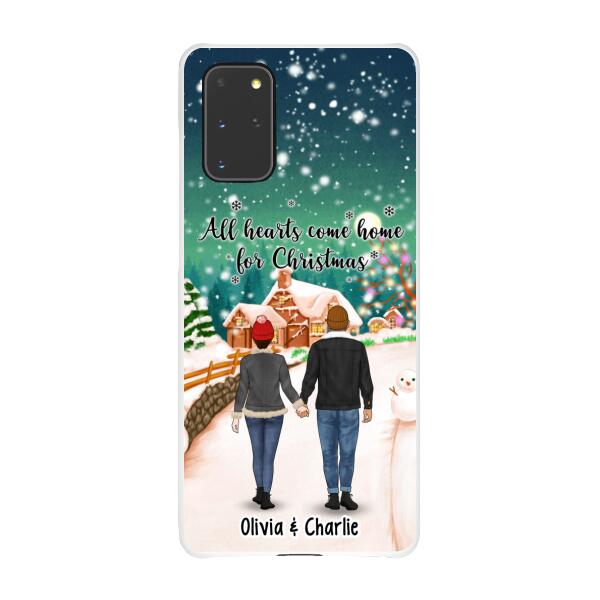 Personalized Phone Case, Standing Couple and Family, Christmas Gift For Couples