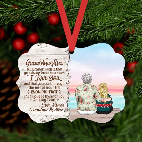 Christmas Personalized Gifts Custom Ornament for Granddaughter from Grandma