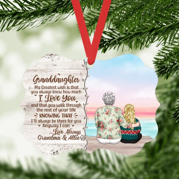 Christmas Personalized Gifts Custom Ornament for Granddaughter from Grandma