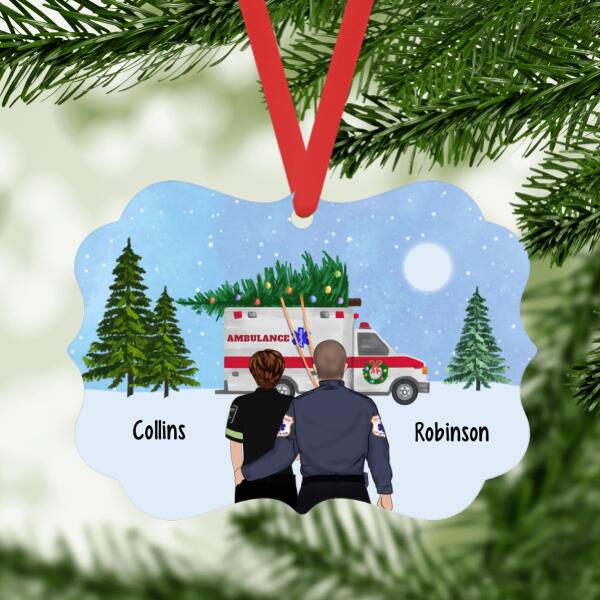 Husband and Wife - Christmas Personalized Gifts Custom Paramedic Ornament for Couples, Paramedic