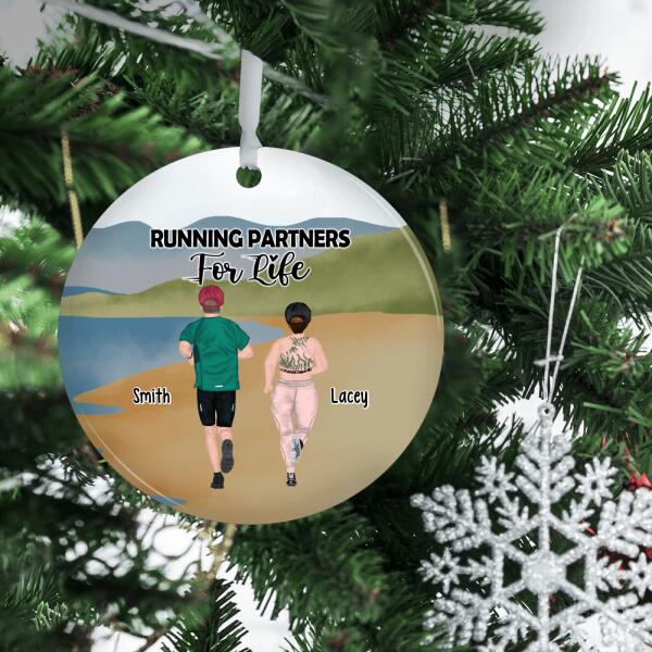 Personalized Ornament, Running Partners For Life, Gift For Running Couple And Friends