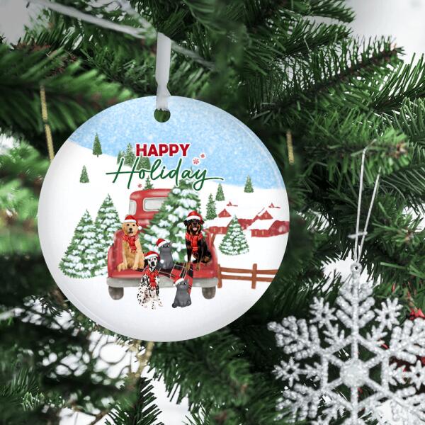 Personalized Ornament - Christmas Truck Pets Custom Gift For Dogs Lover Cats Lover