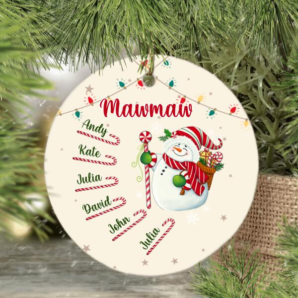Grandma's Candy Cane - Christmas Personalized Gifts Custom Ornament for Grandma for Mom