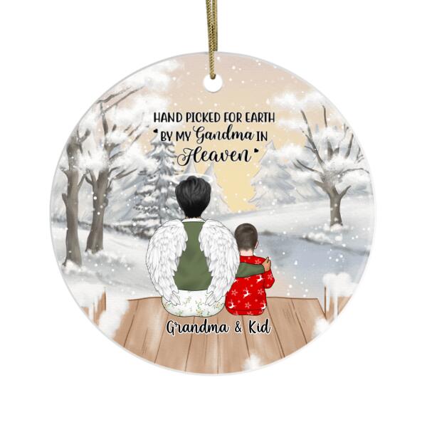 My Grandma in Heaven - Personalized Gifts Custom Memorial Ornament for Family, for Grandparents, Memorial Gifts