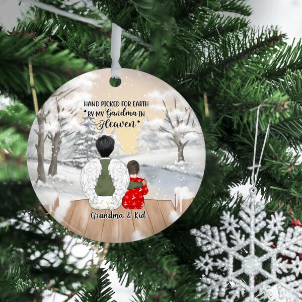 My Grandma in Heaven - Personalized Gifts Custom Memorial Ornament for Family, for Grandparents, Memorial Gifts