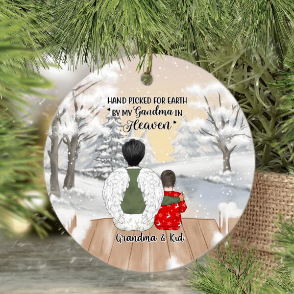 My Grandma in Heaven - Personalized Gifts Custom Memorial Ornament for Family, for Grandparents, Memorial Gifts