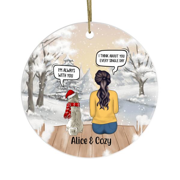 Woman and Pets Conversation - Christmas Personalized Gifts Custom Ornament for Dog Mom