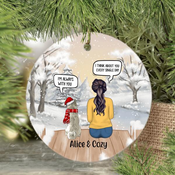 Woman and Pets Conversation - Christmas Personalized Gifts Custom Ornament for Dog Mom