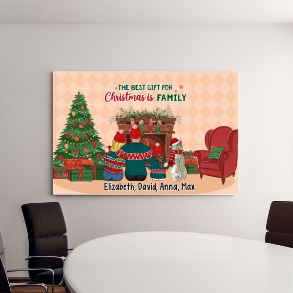 Personalized Canvas, The Best Gift For Christmas Is Family, Christmas Gift For Whole Family