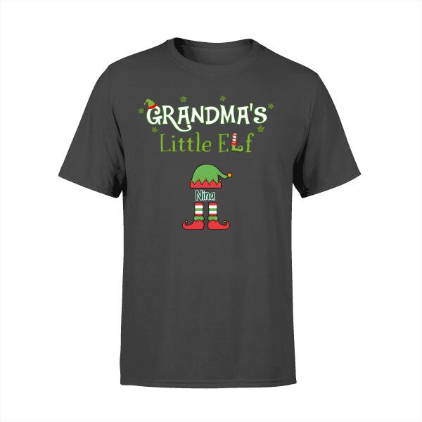 Grandma's Little Elf - Christmas Personalized Gifts Custom Shirt for Grandma