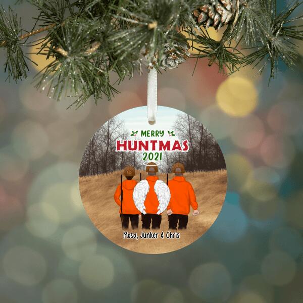 Personalized Ornament, Parents and Son Hunting Partners, Gift for Christmas