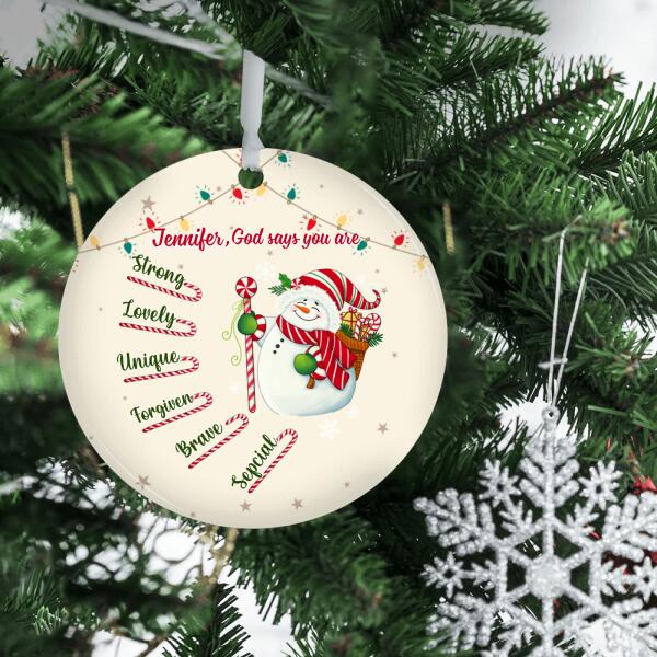 Personalized Ornament, God Says You Are, Christmas Gift For Son/Daughter, Grandkids, Family