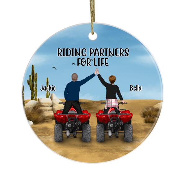 Personalized Ornament, All-Terrain Vehicle Riding Partners, Gift for ATV Quad Bike Lovers
