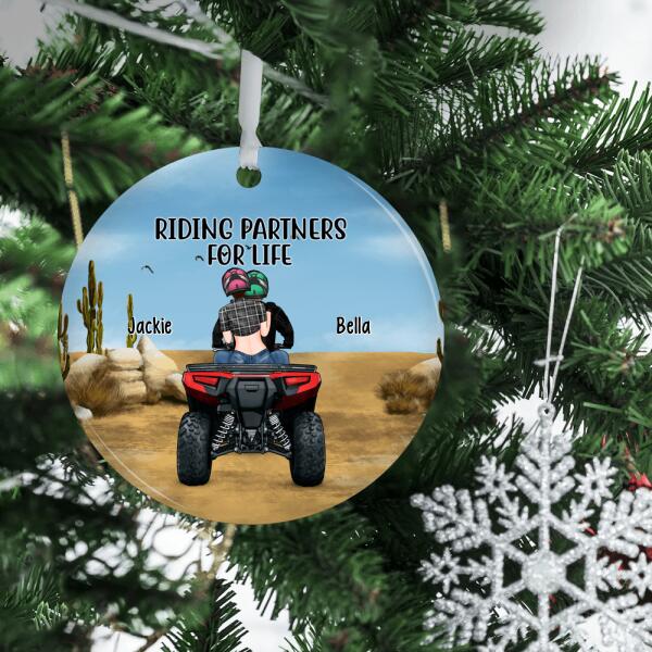 Personalized Ornament, All-Terrain Vehicle Riding Partners, Gift for ATV Quad Bike Couples