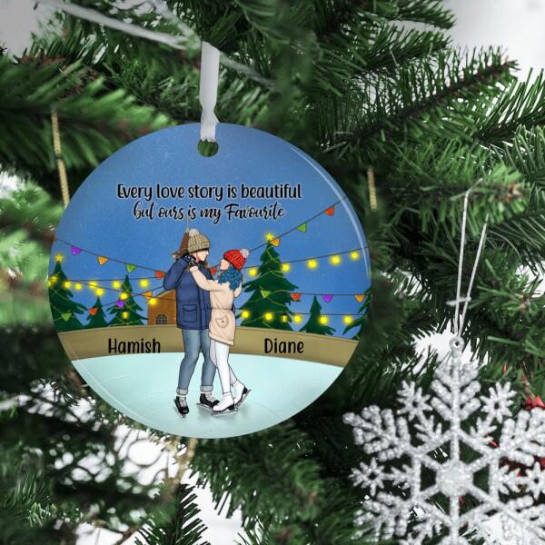 Personalized Ornament, Ice Skating Partners for Life, Gift for Ice Skating Couple