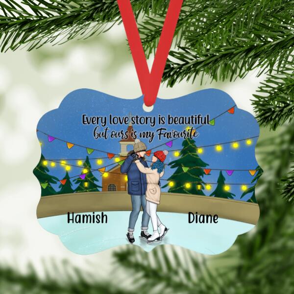 Personalized Ornament, Ice Skating Partners for Life, Gift for Ice Skating Couple