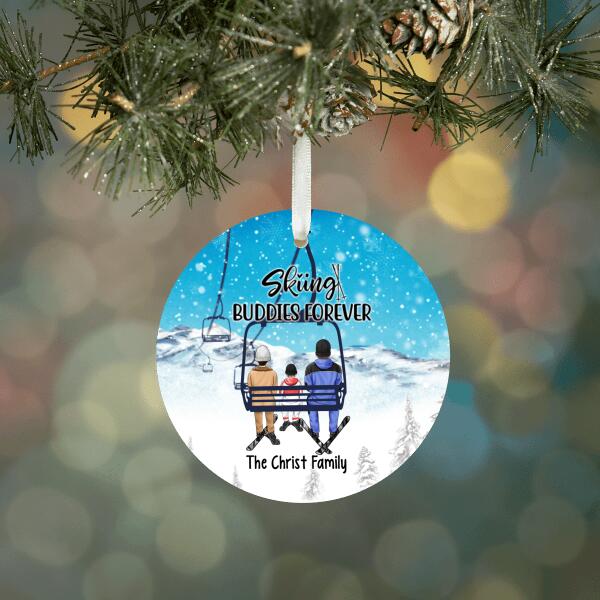 Personalized Ornament, Ski Lift Family, Gift For Winter And Ski Lift Lovers