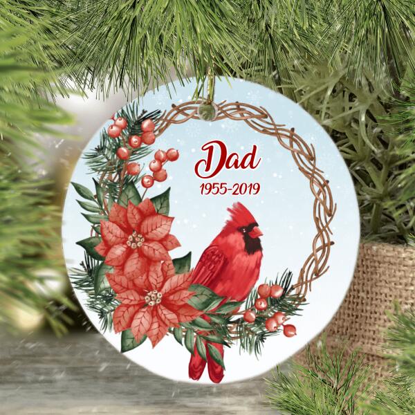Personalized Ornament, Cardinals Appear When Angels Are Near, Memorial Gift, Christmas Gift For Family