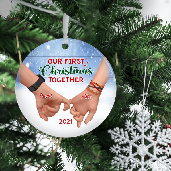 Personalized Ornament, Our First Christmas Together, Couple Gift, Christmas Gift For Him, Gift For Her