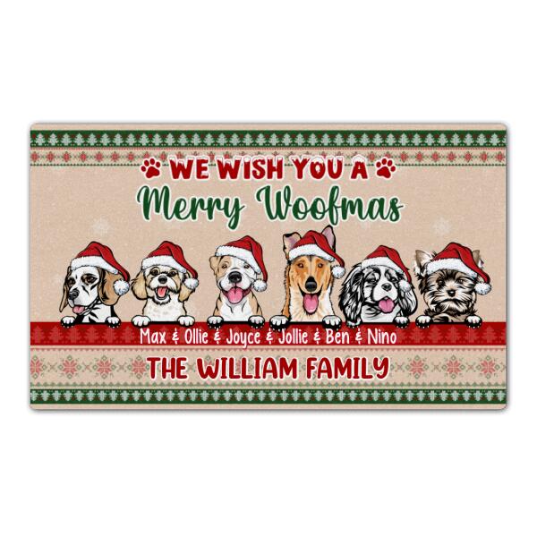 We Wish You a Merry Christmas - Christmas Personalized Gifts Custom Doormat for Cat Lovers