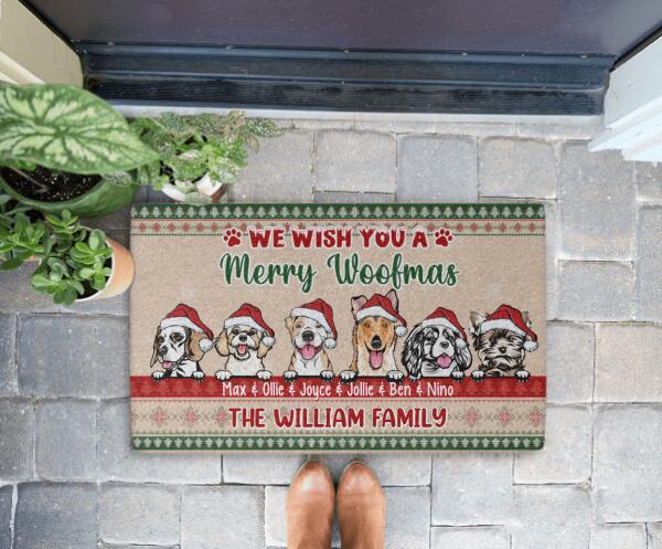 We Wish You a Merry Christmas - Christmas Personalized Gifts Custom Doormat for Cat Lovers