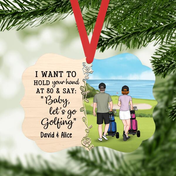Personalized Ornament, Golf Partners - Couple And Friends Gift, Christmas Gift For Golf Lovers