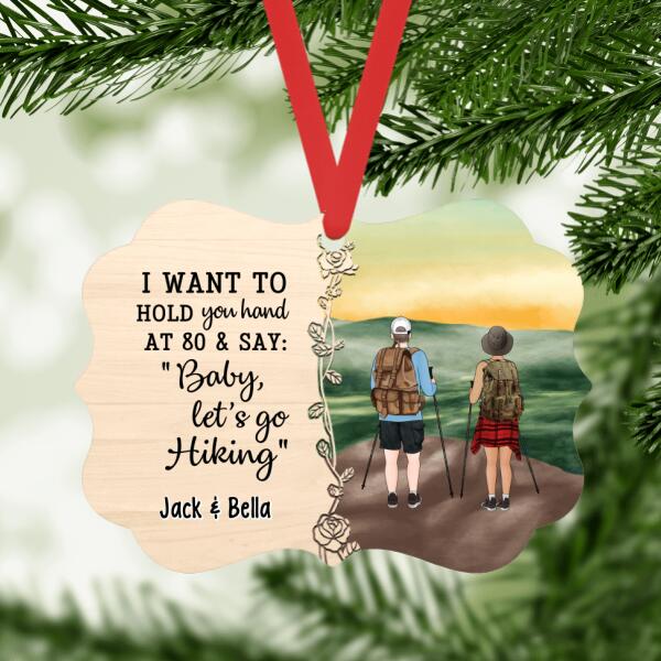 Personalized Ornament, Hiking Partners - Couple And Friends Gift, Christmas Gift For Hikers