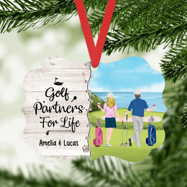 Personalized Ornament, Golf Drinking Partners - Couple And Friends Gift, Gift For Golfers