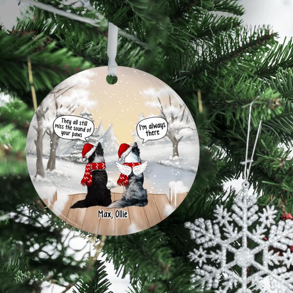 Personalized Ornament, Dogs And Cats Conversation, Memorial Gift For Dog/Cat Loss, Christmas Gift For Dog/Cat Lovers