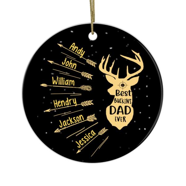 Best Buckin's Dad Ever - Personalized Gifts Custom Hunter's Ornament for Dad, Hunters