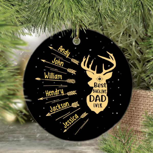 Best Buckin's Dad Ever - Personalized Gifts Custom Hunter's Ornament for Dad, Hunters