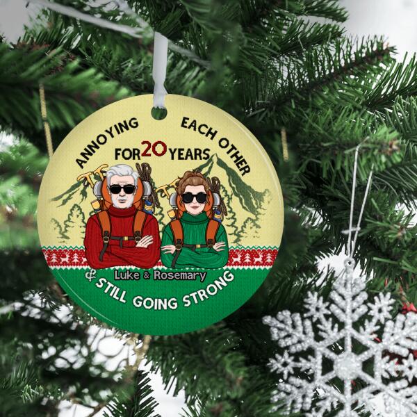 Personalized Ornament, Anniversary Gift For Hiking Couple, Annoying Each Other And Still Going Strong