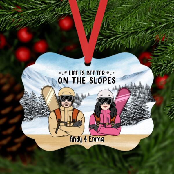 Personalized Ornament, Snowboarding Partners For Life - Couple, Sisters, Friends Gift, Christmas Gift For Snowboarders