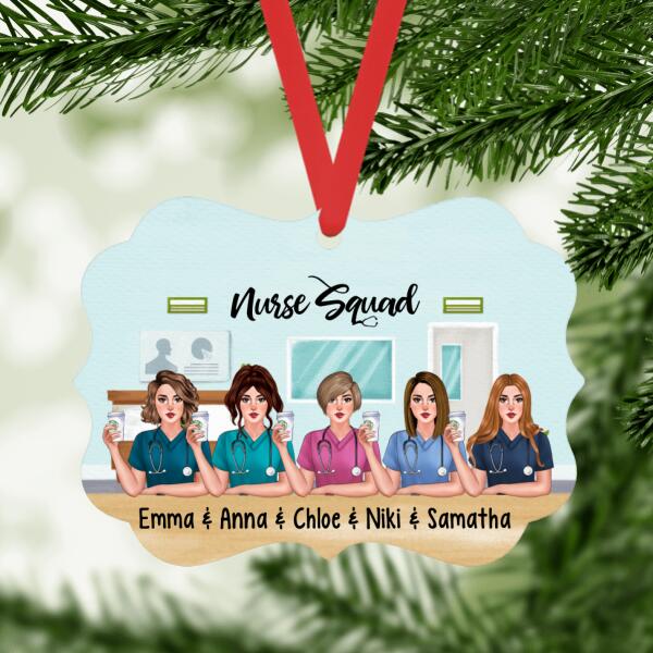 Personalized Ornament, Nurse Squad, Christmas Gift For Nurses, Sisters, Best Friends