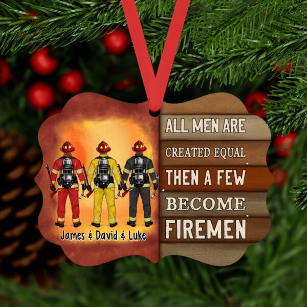 Personalized Ornament, Saving Lives Together - Firefighter Couple And Friends Gift, Christmas Gift For Firefighters