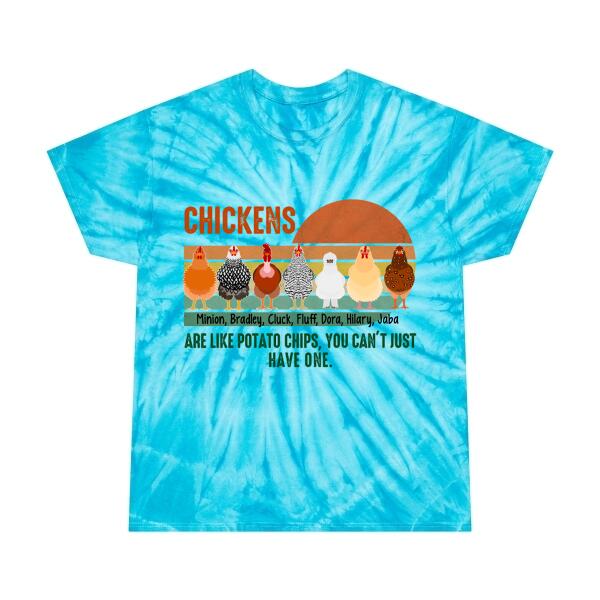 Personalized Shirt, Up To 7 Chickens, Chickens Are Like Potato Chips You Can't Just Have One, Gift for Chickens Lovers, Chicken Farmer