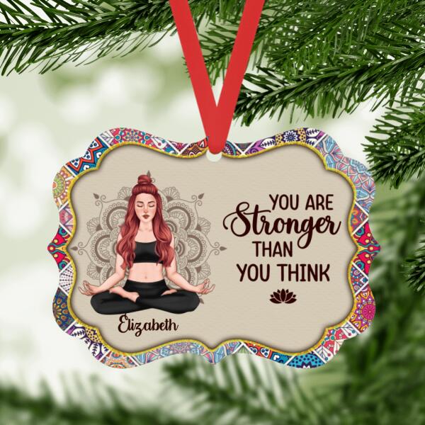 Personalized Ornament, Yoga Woman, Yoga Studio, Christmas Gifts for Yoga Lovers