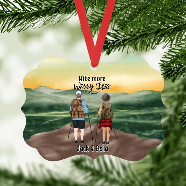 Personalized Ornament, Hiking Partners For Life, Gift for Hikers, Friends, Couple