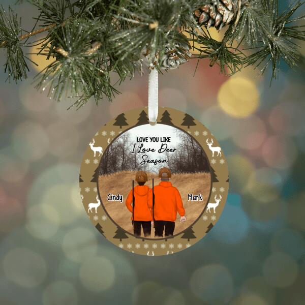 Personalized Ornament, Love You Like I Love Deer Season, Christmas Gift For Hunter, Hunting Lover, Couple