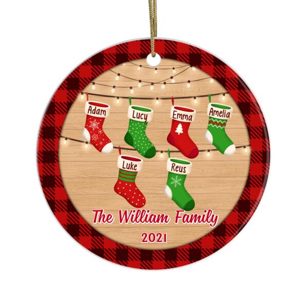 Personalized Ornament, Up To 6 Members, Family Christmas Stockings, Christmas Gift For Family