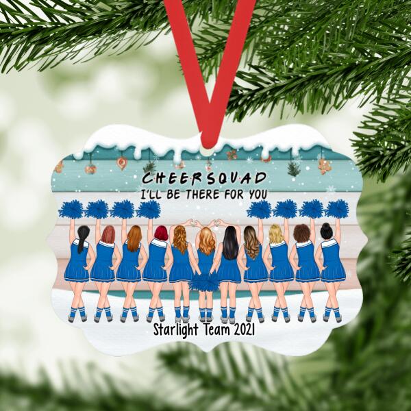 Personalized Ornament, Cheer Squad I'll Be There For You, Christmas Gift For Cheerleaders, Best Friends, Besties