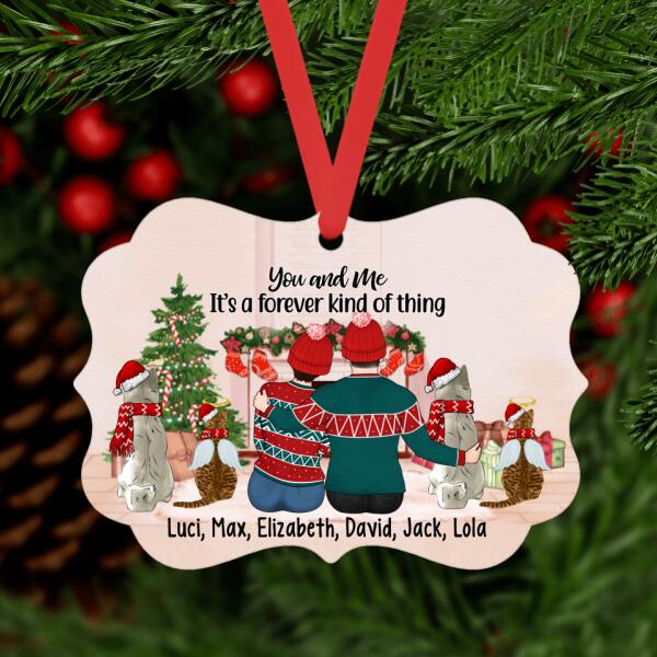 Personalized Ornament, Christmas Couple With Pets, Christmas Gift For —  GearLit
